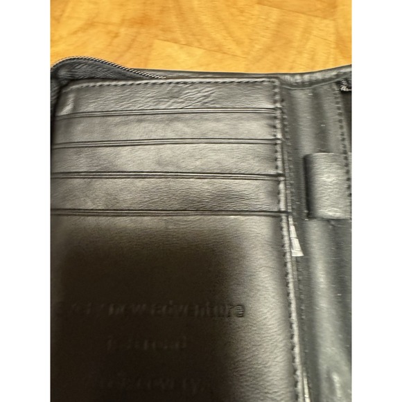 Hallmark & Harley Davidson Personal Organizer, Black Cloth & Leather 6 1/2" X 4" - Picture 9 of 15